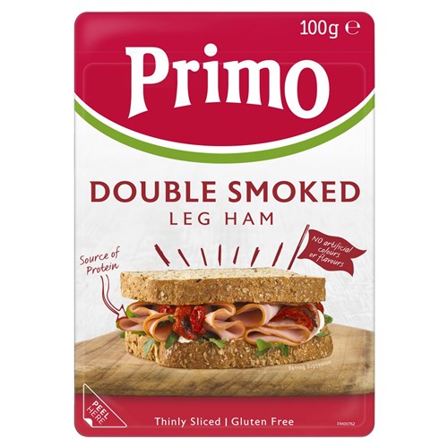 HAM DOUBLE SMOKED (8 X 100GM) #01694 PRIMO