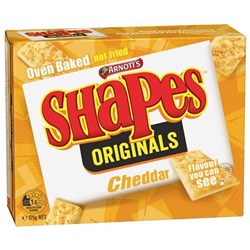 BISCUIT SHAPES CHEDDAR CHEESE 175GM(24) # 983253 ARNOTTS