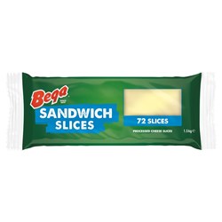 CHEESE CHEDDAR SLICES PROCESSED 1.5KG(8) # 3001896 BEGA