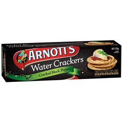 CRACKERS WATER  PEPPER 125GM(20) #103910 ARNOTTS