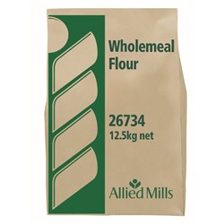 FLOUR WHOLEMEAL 12.5KG # 26734 ALLIED MILLS