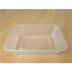 CONTAINER PLASTIC RECTANGLE 650ML 50(10) #2SU01_B650 BBC