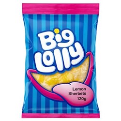 LOLLY LEMON SHERBETS (12 X 120GM) # 563113 BIG LOLLY