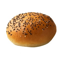 BREAD BUN MILK BLACK & WHITE SESAME SEED FB (80 X 80GM) # 30105 BAKERS MAISON