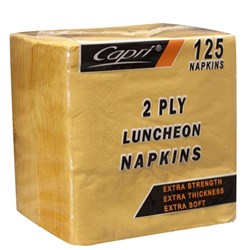 NAPKIN 2PLY LUNCH GOLD 125S (8) # C-NL0127 CAPRI
