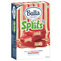 ICECREAM RASPBERRY SPLITS 10S(5) #2027 BULLA