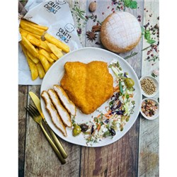 CHICKEN SCHNITZEL BREAST THICK DRY COARSE CRUMBED(24 X 280GM) # PUB THICK CRAFTY CHOOKS