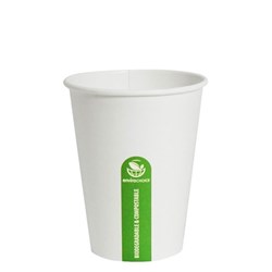CUP COFFEE 12OZ WHITE ENVIRO COMPOSTABLE 50S (20) # EC-HC0691 ENVIROCHOICE