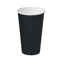 CUP 16OZ DIMPLE BLACK 20S(15) # CA-DMPL16-BLK CASTAWAY