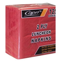 NAPKIN 2PLY LUNCHEON RED 125S (16) # C-NL0122 CAPRI