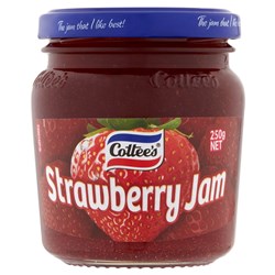 JAM STRAWBERRY 250GM(6) COTTEES