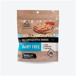 CHEESE MOZZARELLA SHRED VEGAN 200GM (8) # DFDU100 DAIRY FREE DOWN