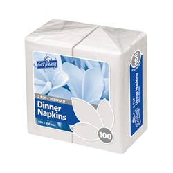 NAPKIN 2PLY DINNER WHITE REDIFOLD 100S(10) # CA-NAPD2WRF CASTAWAY