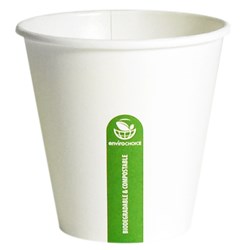 CUP 8OZ PLA H/B WHITE 50S (20) # EC-HC0689 ENVIROCHOICE