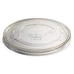 LID FOR CUP 12/14OZ CLEAR FLAT 98MM 1000S # EC-PLAFL98 ENVIROCHOICE