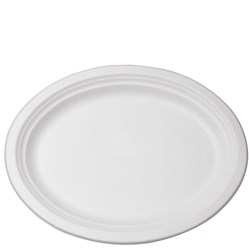 PLATE OVAL (10 X 12.5") NATURAL FIBRE 500S # EC-PL045 ENVIROCHOICE