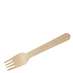 CUTLERY FORK WOODEN 100S(10) # EC-WC0801 ENVIROCHOICE
