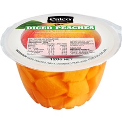 FRUIT CUP PEACH DICED IN NAT JUICE (48 X 120GM) # 830150 EATEO