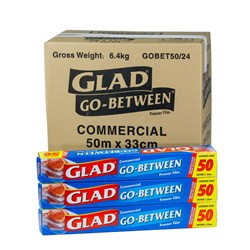 GO BETWEEN COMMERCIAL ROLL PACK (33CMX50M)(24) # GOBET50/24 GLAD