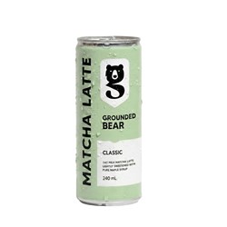 MILK OAT MATCHA LATTE CLASSIC CAN (12 X 240ML) # CM240MLC12 GROUNDED BEAR
