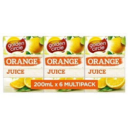 JUICE ORANGE NO ADDED SUGAR (4 X 6 X 200ML) # 19141 GOLDEN CIRCLE