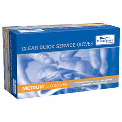 GLOVE MEDIUM CLEAR PE 2500S #PS-QSG-MED HP