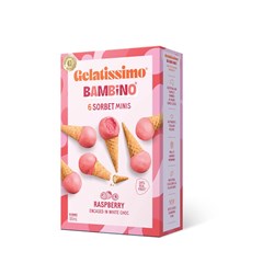 SORBET RASPBERRY MINIS (6 X 180ML)(10) # B20005-60U GELATISSIMO