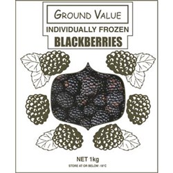 BLACKBERRIES IQF 1KG(10) # BLACKB-GV-10X1 GROUND VALUE