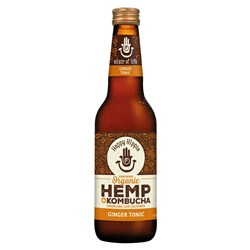 DRINK HEMP KOMBUCHA GINGER (12 X 330ML) # HHHKOMGIN330 HAPPY HIPPIE