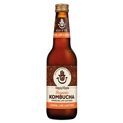 DRINK KOMBUCHA LEMON LIME & BITTERS (12 X 330ML) # HHKOMLLB330 HAPPY HIPPIE