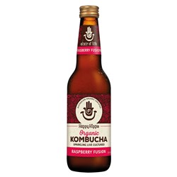 DRINK KOMBUCHA RASPBERRY (12 X 330ML) # HHKOMRAS330 HAPPY HIPPIE