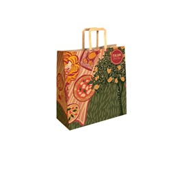 BAG PAPER KRAFT MEDIUM FLAT HANDLE (32X140X340MM) 200S # BAG-TA-F-M-ISK ISK