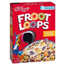 CEREAL FRUIT LOOPS 500GM(12) # 2756020517 KELLOGGS