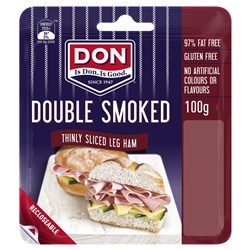 HAM DOUBLE SMOKED SHAVED GF 100GM (12) #31090 KRC