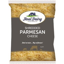 CHEESE PARMESAN SHRED 1KG(10) # P600312 REAL DAIRY