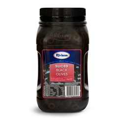 OLIVES BLACK SLICED 2.1KG(6) #2600205 RIVIANA