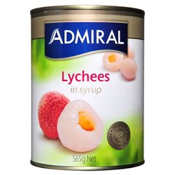 LYCHEES IN SYRUP 565GM(6) # 2511674 ADMIRAL