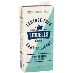 MILK LACTOSE FREE UHT LOW FAT 1KG(12) # 1001838 LIDDELLS