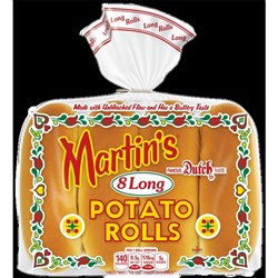 BREAD ROLL POTATO LONG 5.75" (8 X 8S) 64S # MHDR MARTINS