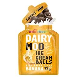 ICECREAM BIG BANANA BALLS WITH COCOA GLAZE (10 X 72GM) # BIG10BAN MINI MELTS