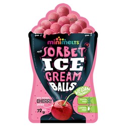 SORBET BIG CHERRY BALLS (10 X 72GM) # BIG10CHE MINI MELTS