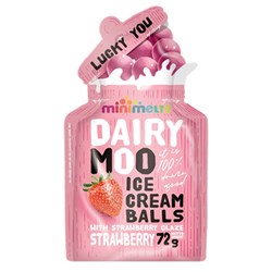 ICECREAM BIG STRAWBERRY BALLS (10 X 72GM) # BIG10STR MINI MELTS