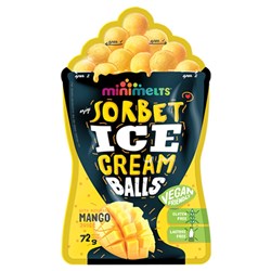 SORBET BIG MANGO BALLS (10 X 72GM) # BIG10MAN MINI MELTS