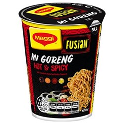 NOODLE CUP FUSION HOT & SPICY (12 X 65GM) # 12249224 MAGGI
