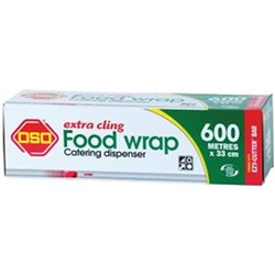 WRAP PLASTIC FOOD 12" WITH DISPENSER H35(F34 X 33CM)(6) # PM600/6  OSO