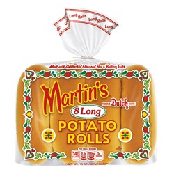 BREAD ROLLS POTATO 5.75" LONG (8 X 8S) 64S # MHDR MARTINS