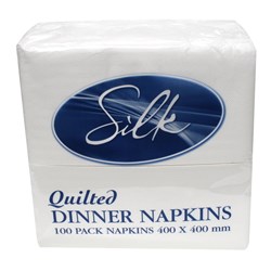 NAPKIN DINNER WHITE QUILTED G.T. FOLD (10 X 100S) # BDQWGT BEYOND