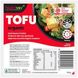 TOFU ORGANIC SMALL 350GM(12) # 112TS NUTRISOY
