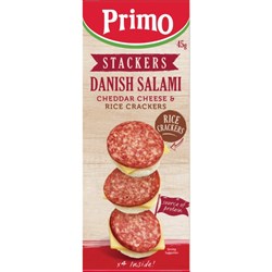 STACKERS SALAMI RICE CRACKER (7 X 45GM) # 01983 PRIMO