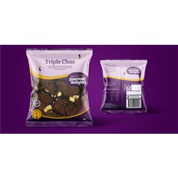 COOKIES TRIPLE CHOCOLATE GF (11 X 55GM)(6 ) GRAB & GO # 1-872 PRIESTLEYS
